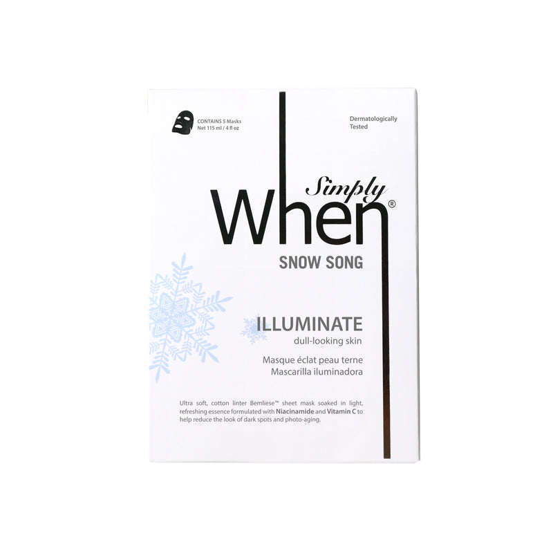 Simply When Snow Song Illuminate Ultra-Soft Cotton Linter Bemliese Sheet Mask