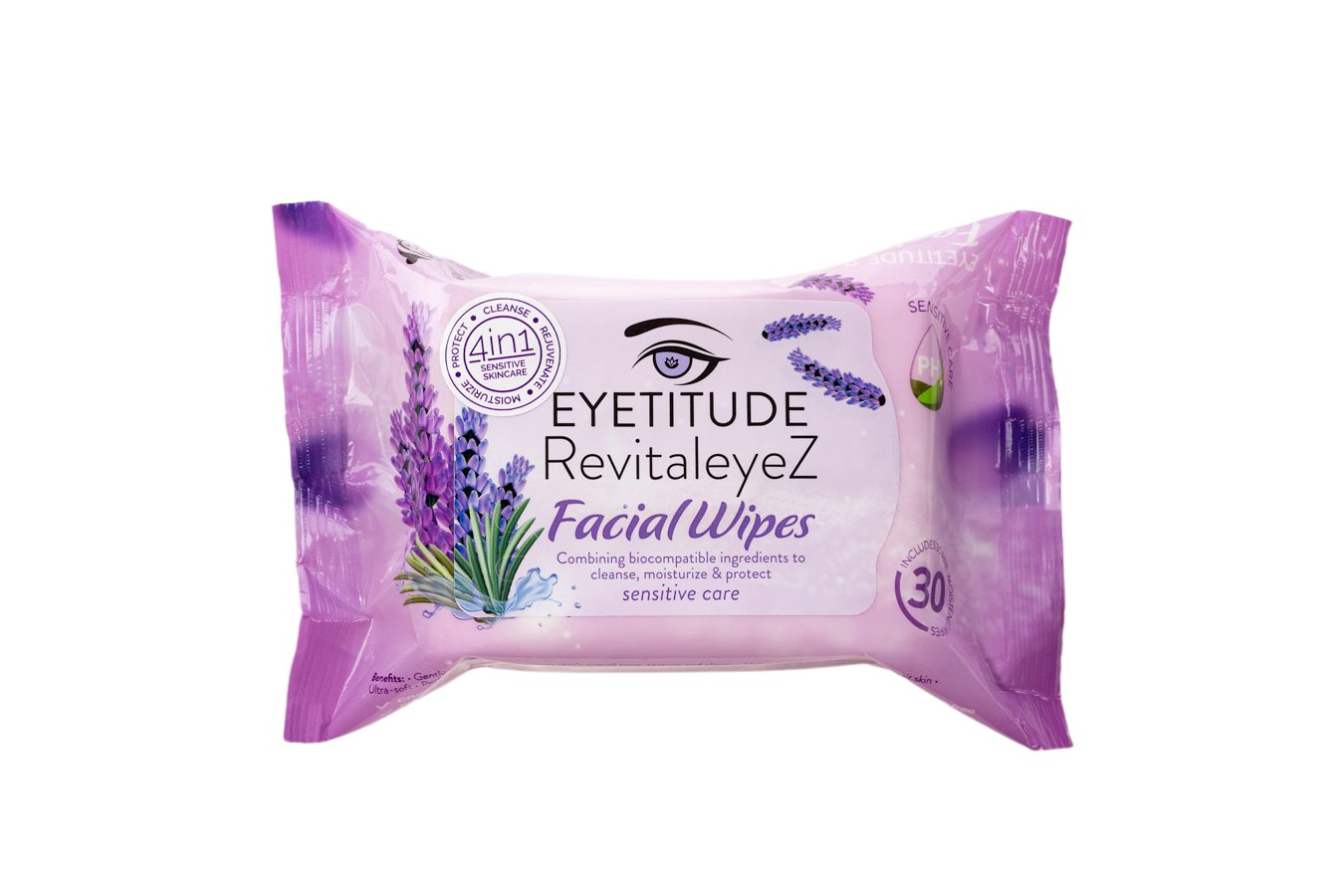 Eyetitude RevitaleyeZ 4in1 Facial Corrective Wipes 30 Count