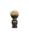 Plisson 1808 Original Black Horn and European Gray Genuine Badger Shaving Brush