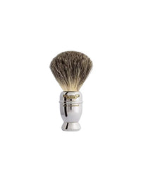 Plisson 1808 Antique Nickeled Copper - China Grey Genuine Badger Shaving Brush