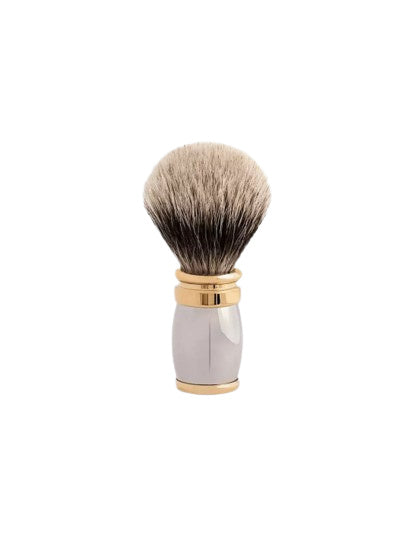 Plisson 1808 Pure Black Genuine Badger, Gold & Palladium Finish Shaving Brush
