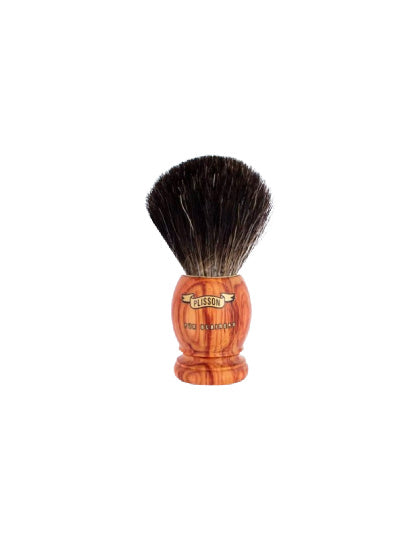 Plisson 1808 Original Genuine Badger Rosewood Shaving Brush - Pure Black