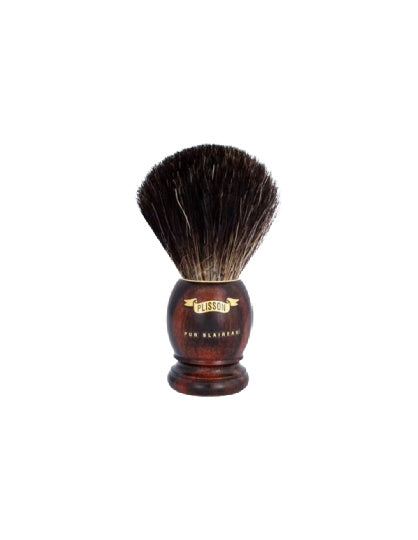 Plisson 1808 Original Genuine Badger Macassar Ebony Shaving Brush - Pure Black