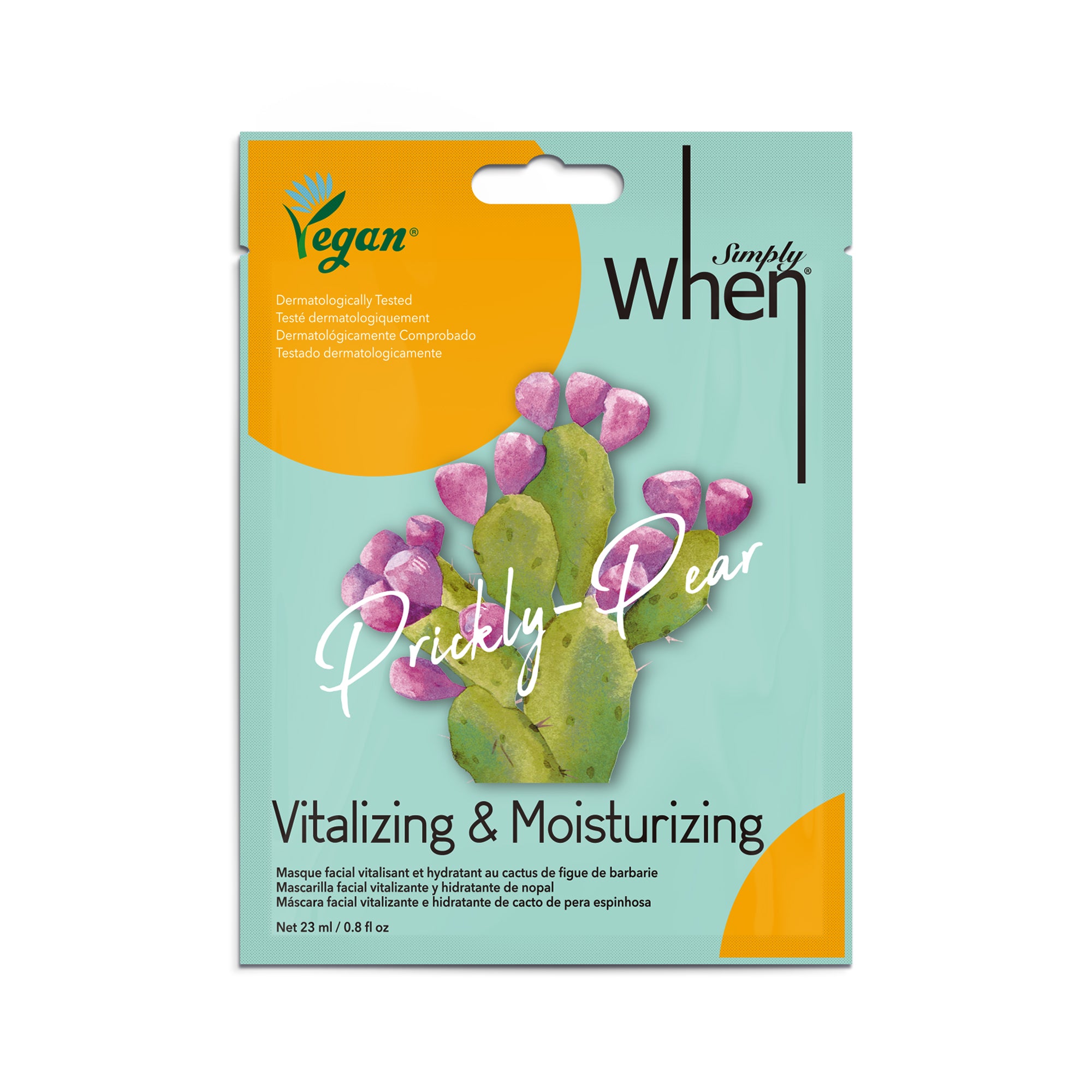 Simply When Vegan Prickly-Pear Vitalizing & Moisturizing Sheet Mask