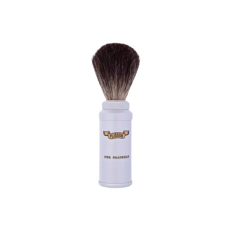 Plisson 1808 Pure Black Genuine Badger Travel Shaving Brush