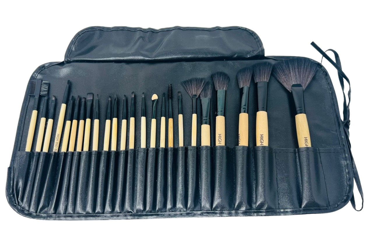 High End Beauty 24 Piece Makeup Brush Set w/Case